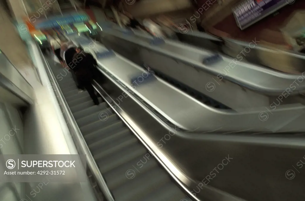 UK London Subway escalator