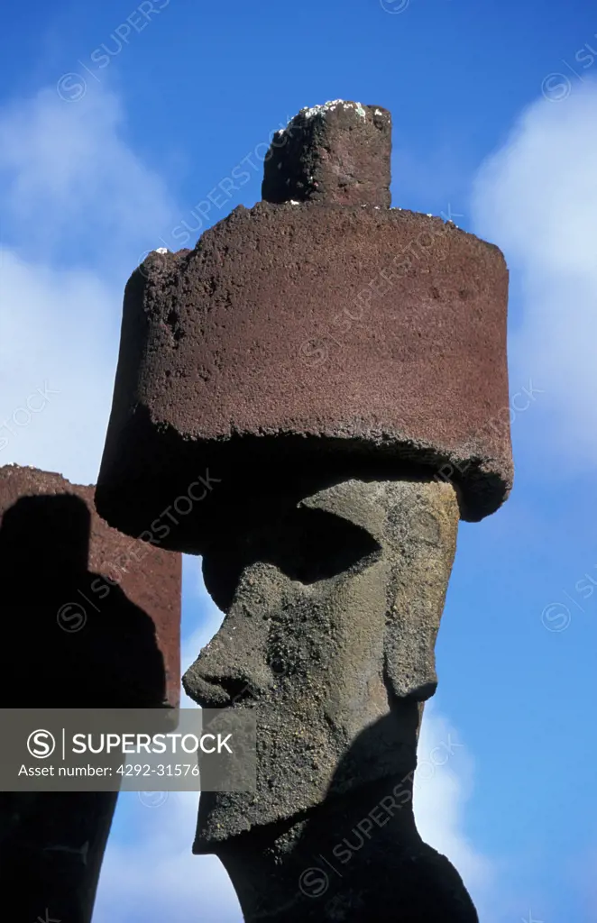 Easter Island. Chile. Ahu Anakena.