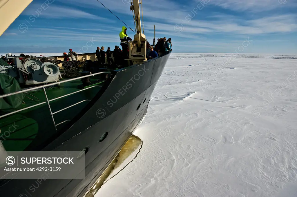 Europe, Finland, Lapland, Sampo icebreaker in the Arctic Ocean
