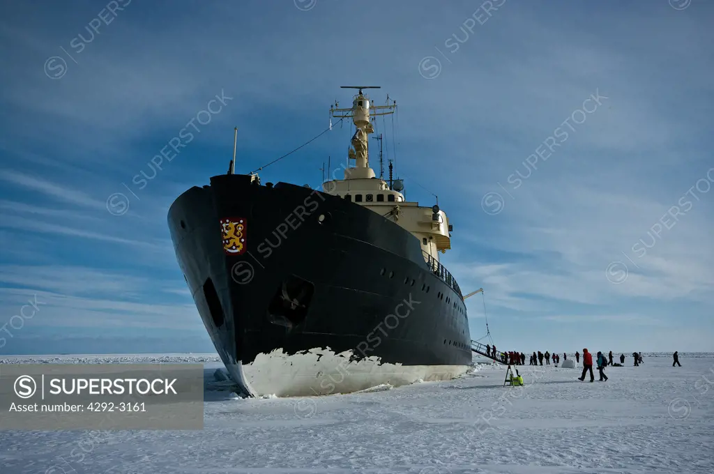 Europe, Finland, Lapland, Sampo icebreaker in the Arctic Ocean