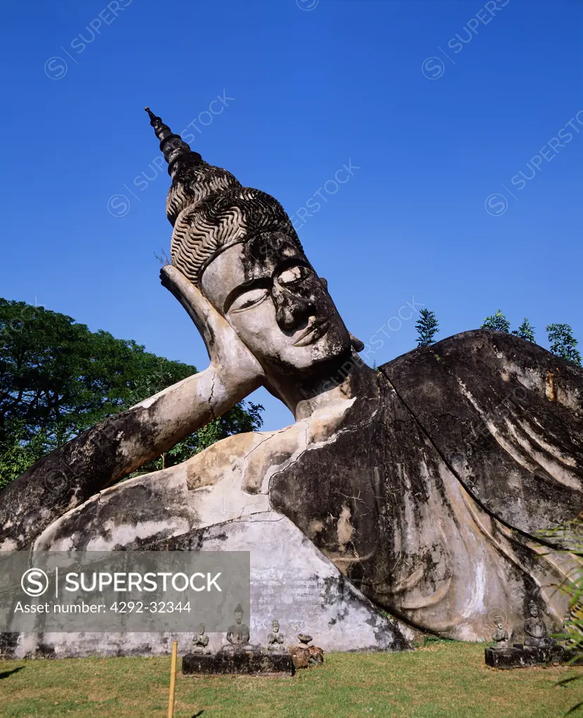 Asia, Laos, Vientiane, Giant Buddha at Wat Xieng Khuan (Buddha Park)