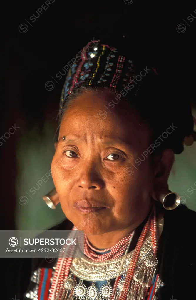 Thailand. Chiang Rai. Golden Triangle Hmong Hilltribe. Hmong woman