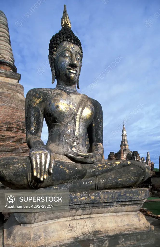 Thailand, Sukhothai, Historical Park, Temple Wat Mahathat