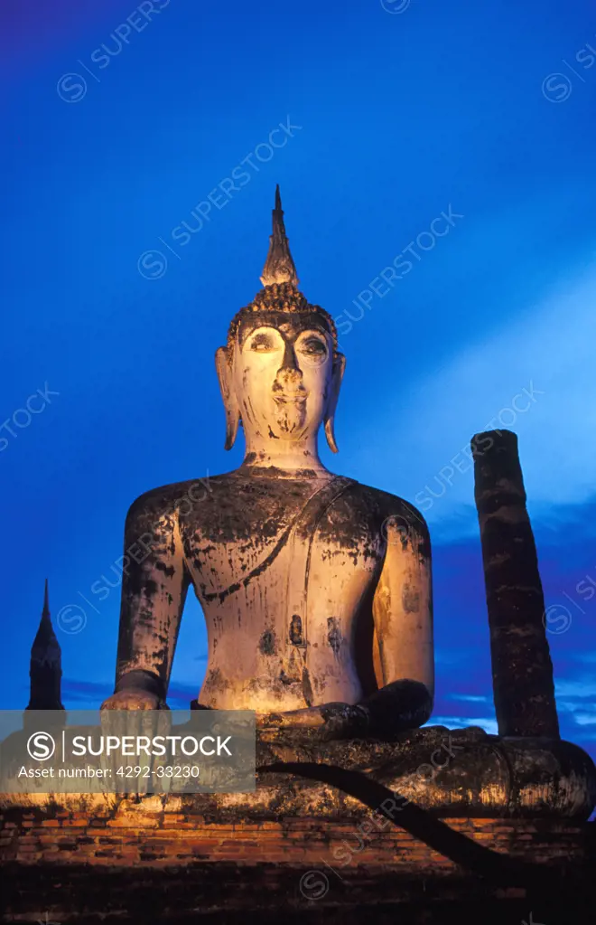Thailand, Sukhothai, Sukhotai Historical Park, Temple Wat Mahathat