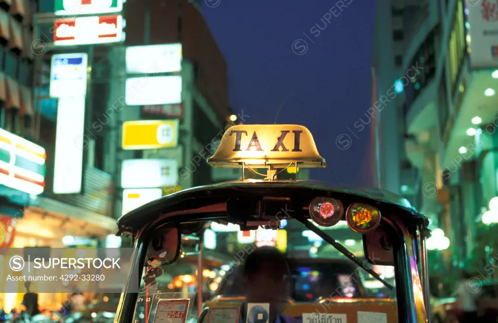 Thailand, Bangkok, Tuk Tuk Taxi