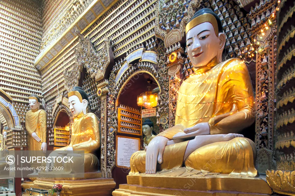 Burma, Mandalay, Myanmar, Monywa, Thanboddhay Shrine Pagoda