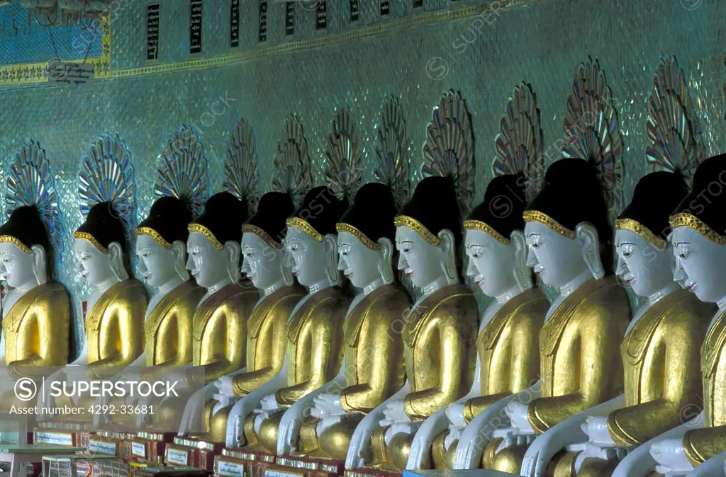 Burma, Mandalay, Sagaing, U Min Thonze Pagoda