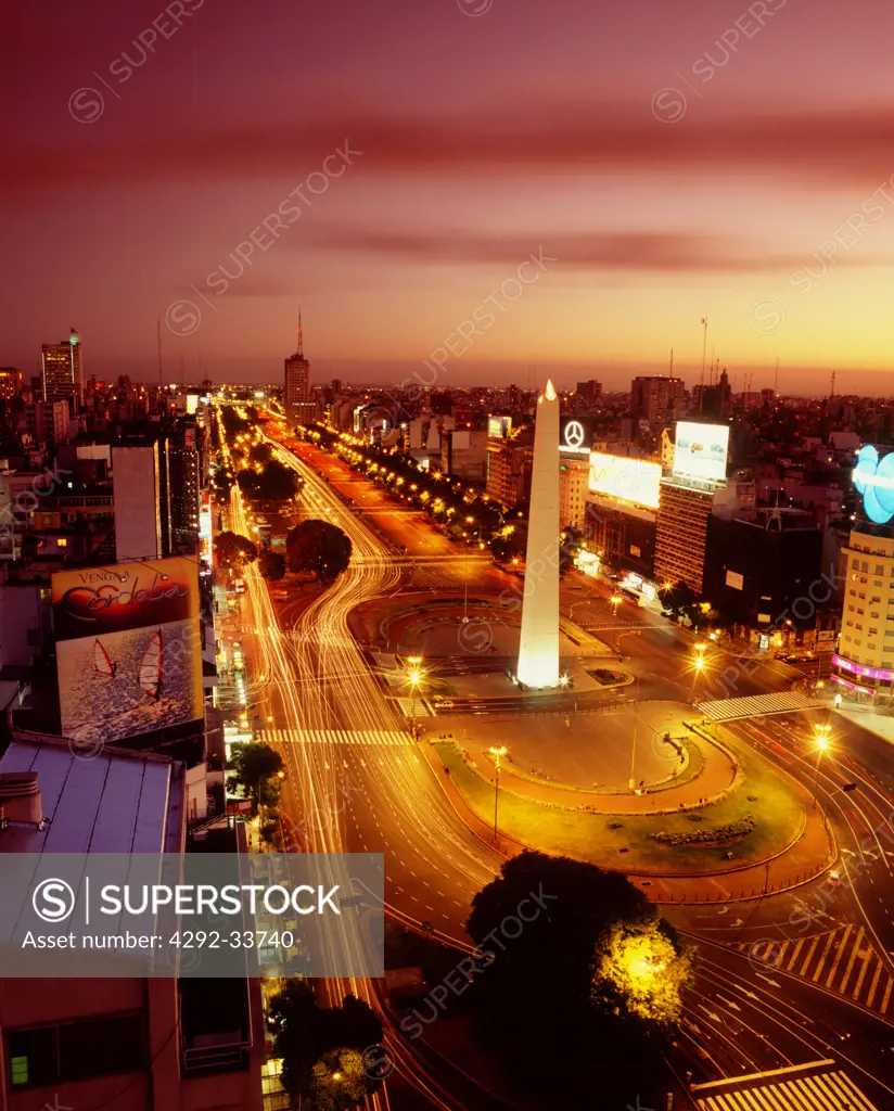 Argentina, Buenos Aires, Plaza de la Republica. The obelisk