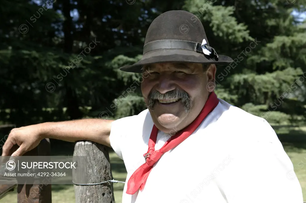 South America, Argentina, senior gaucho portrait