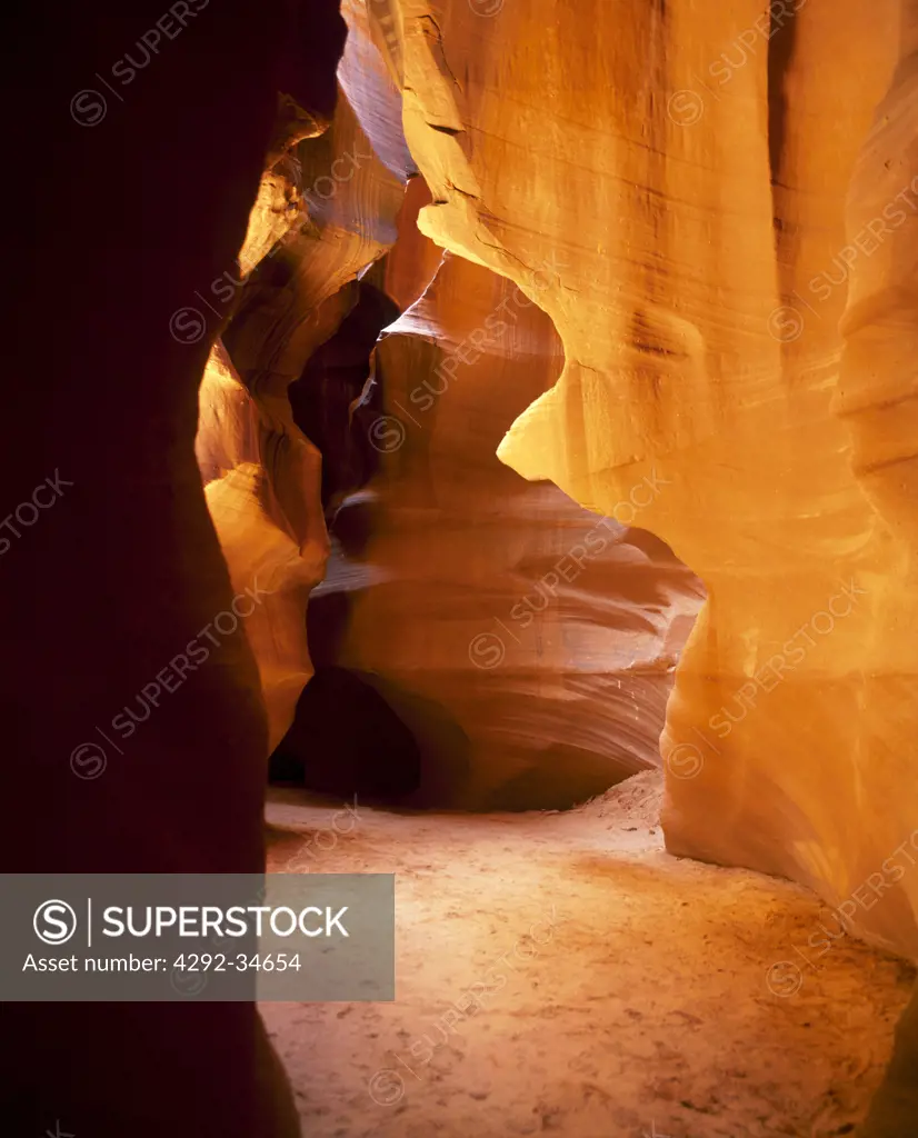 Water-carved Slot Canyon, Antelope Canyon near Page, Arizona, USA