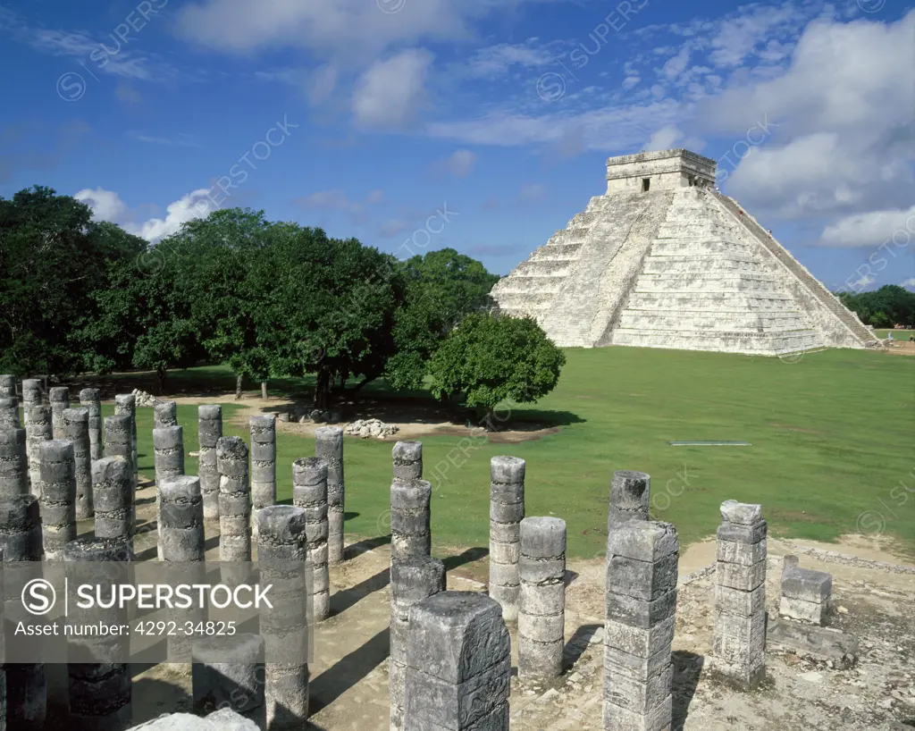 Mexico, Yucatan, Chichen Itza. El Castillo