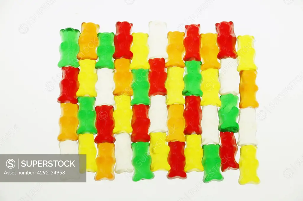 Coloured jelly sweets