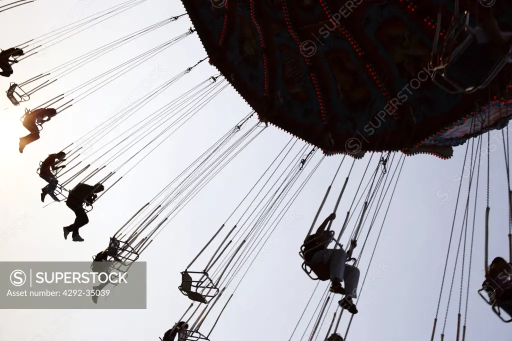 Carousel at amusement Park in Bangkok, Thailand.