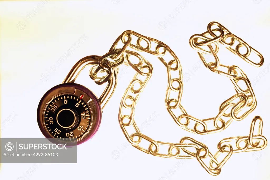 Combination lock and chain