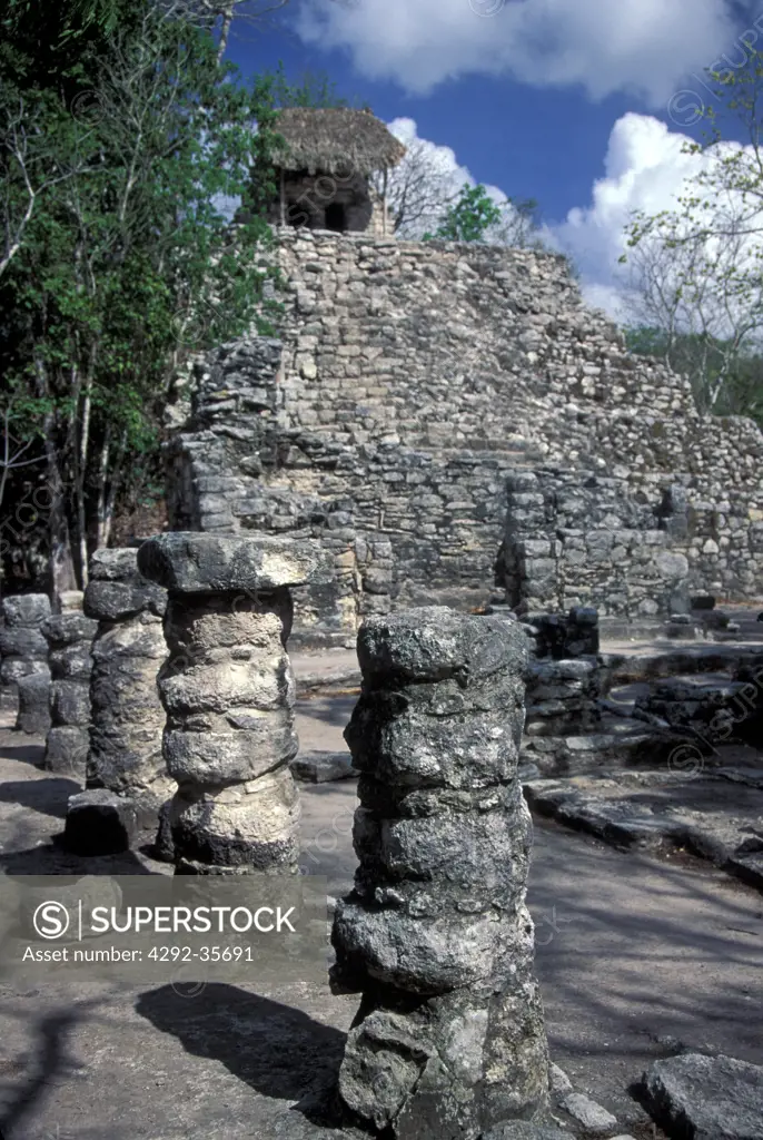 Mexico, Yucatan, Coba. Mayan ruins