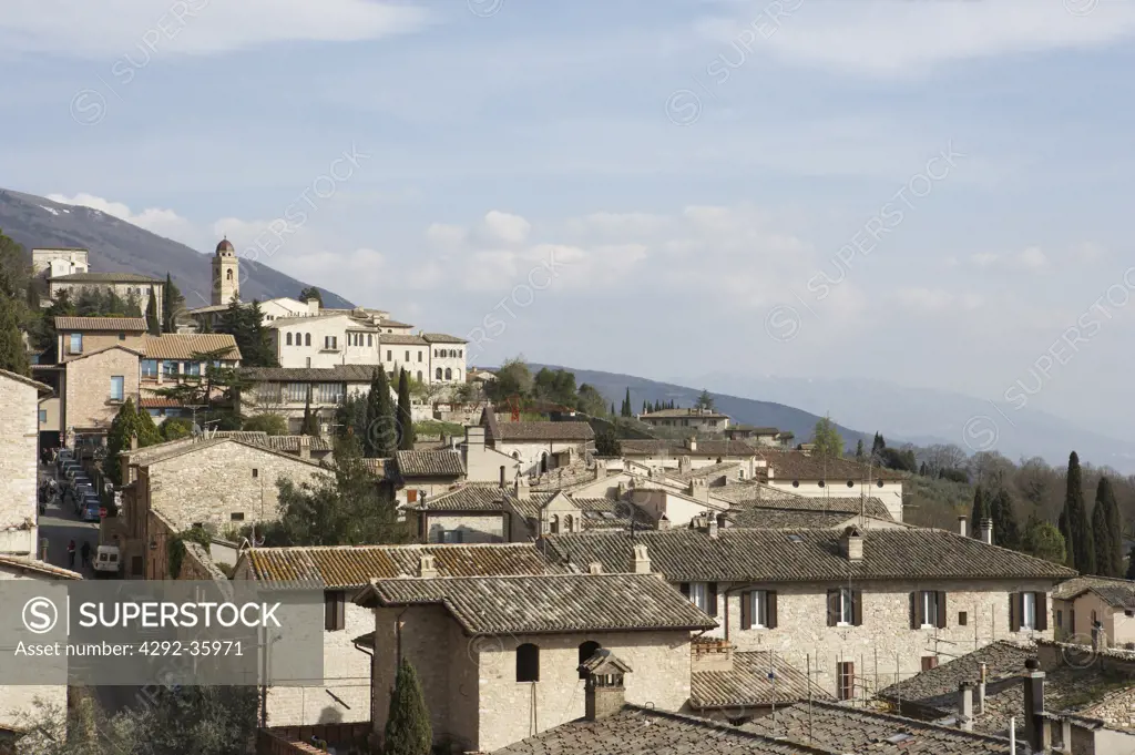 Italy, Umbria, Assisi, cityscape