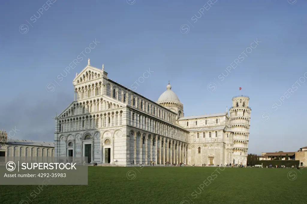 Italy, Tuscany, Pisa. The Cathedral and The Leaning Tower
