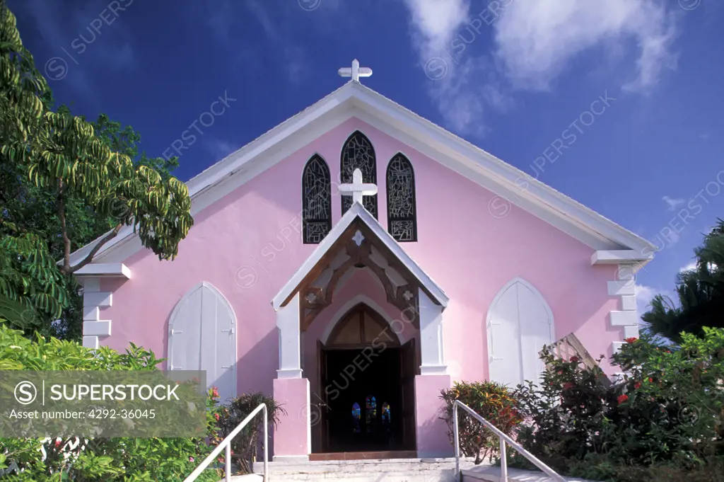 Caribbean, Bahamas Islands, Harbour island, pink church
