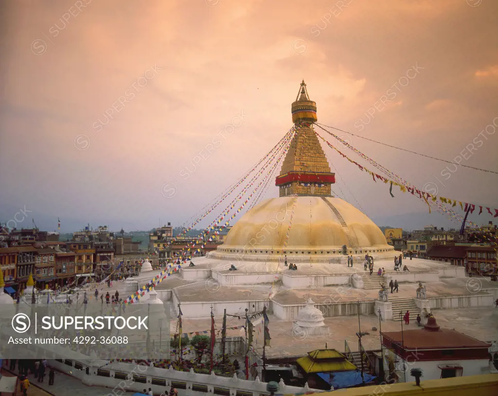Nepal, Katmandu, Boudhanath Stupa