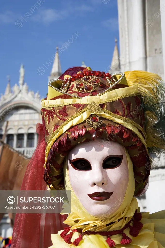 Italy, Veneto, Venice, carnival mask