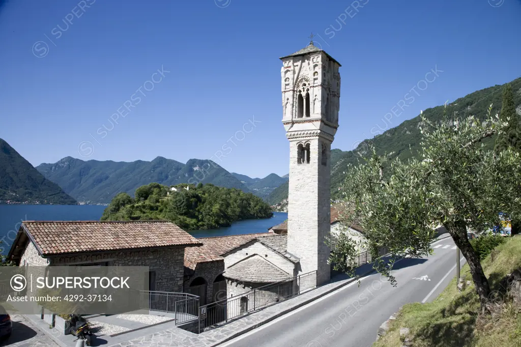 Italy, Lombardy, Como Lake, Ossuccio, Santa Maria Maddalena church.