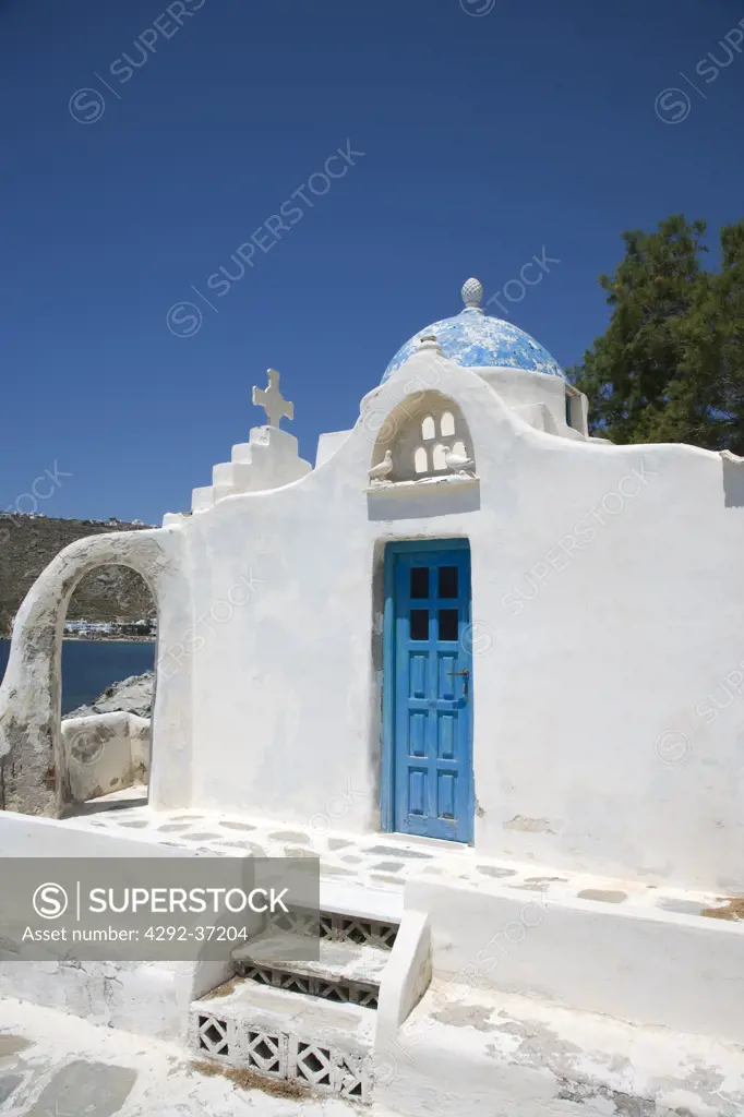 Greece. Cyclades Islands. Mykonos,church