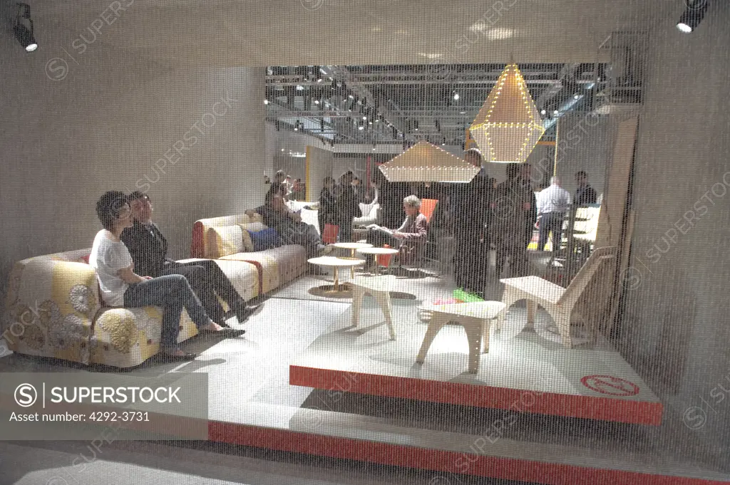 Italy, Lombardy, Milan, Salone del Mobile in Milan Fair Complex