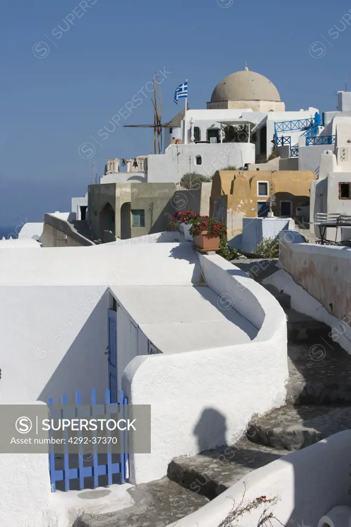 Greece, Cyclades, Santorini, Oia, view of town