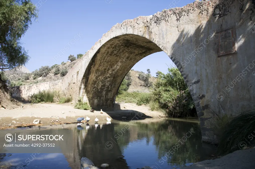 Greece, island of Crete, Preveli bridge
