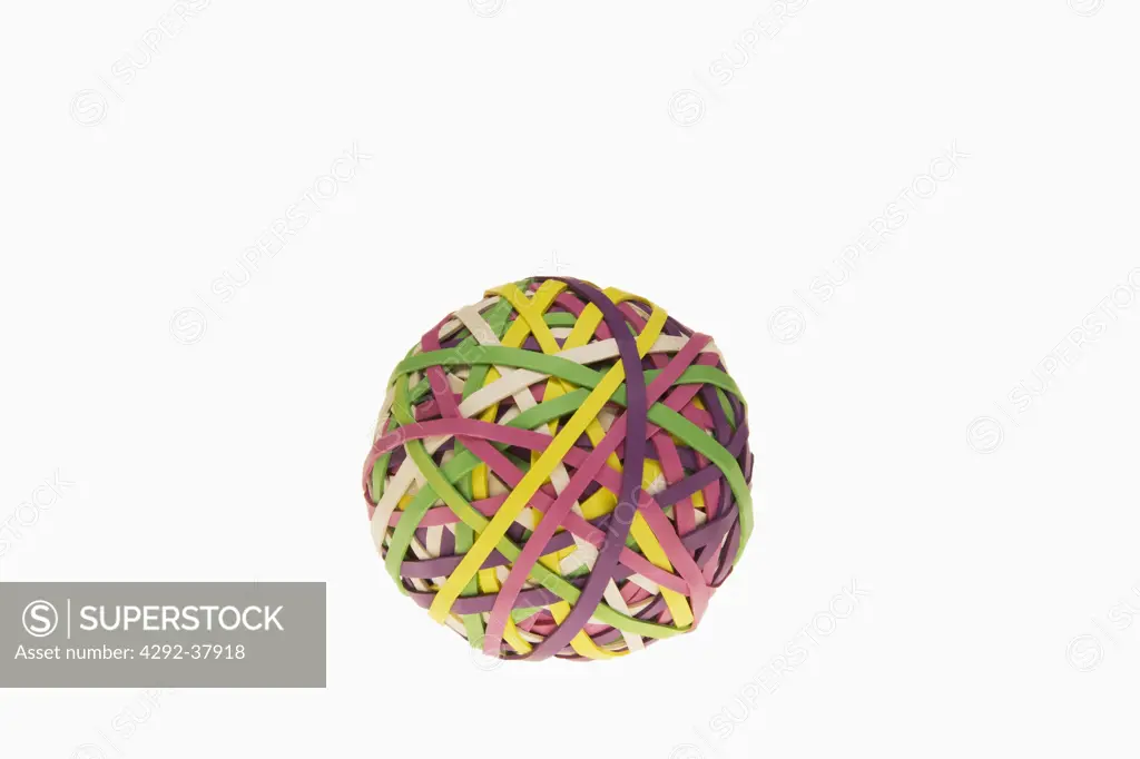 A rubber band ball