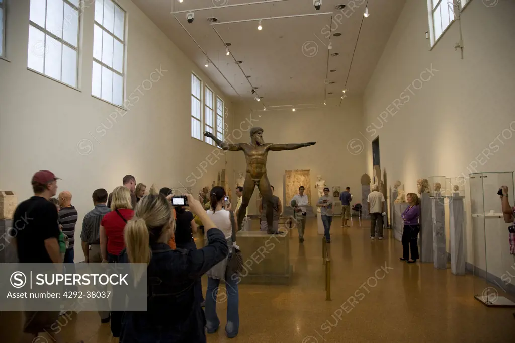 Greece, Athens, National museum, Zeus statue
