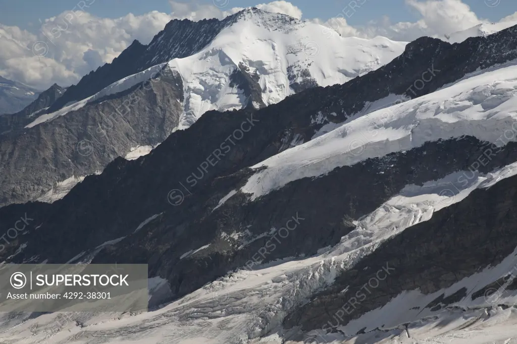 Switzerland, Oberland, Jungfrau region. Aletsch glacier