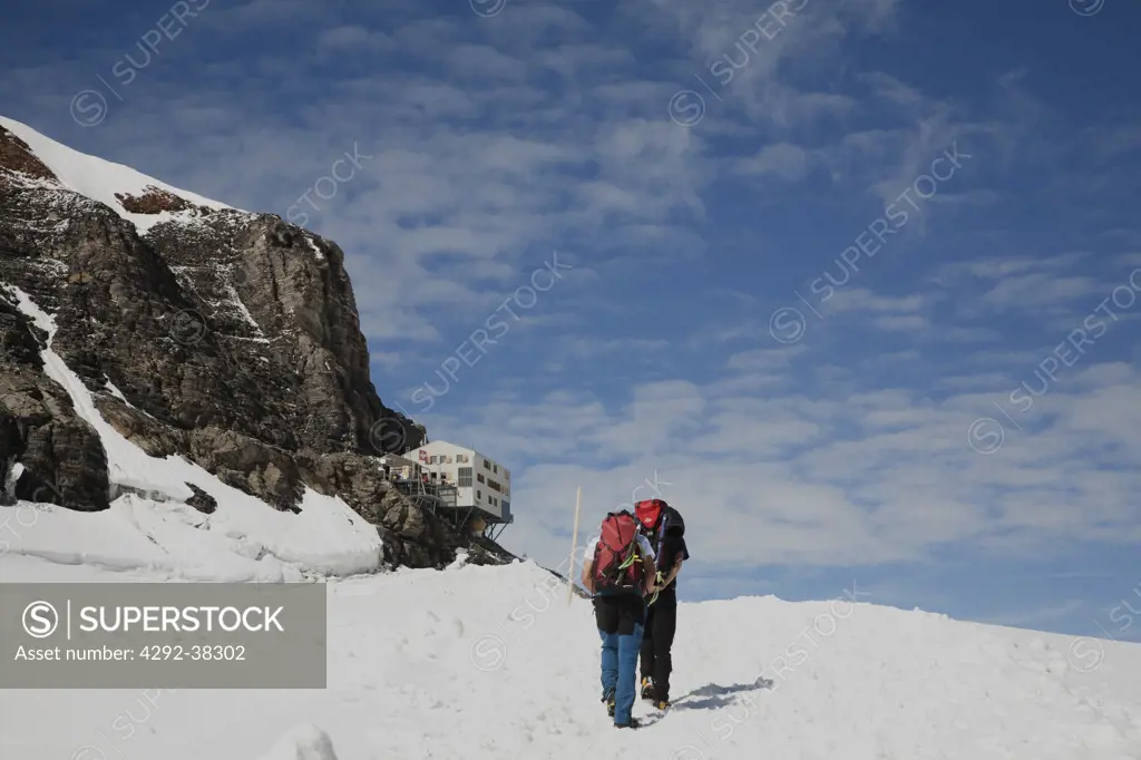 Switzerland, Jungfrau region: climbers