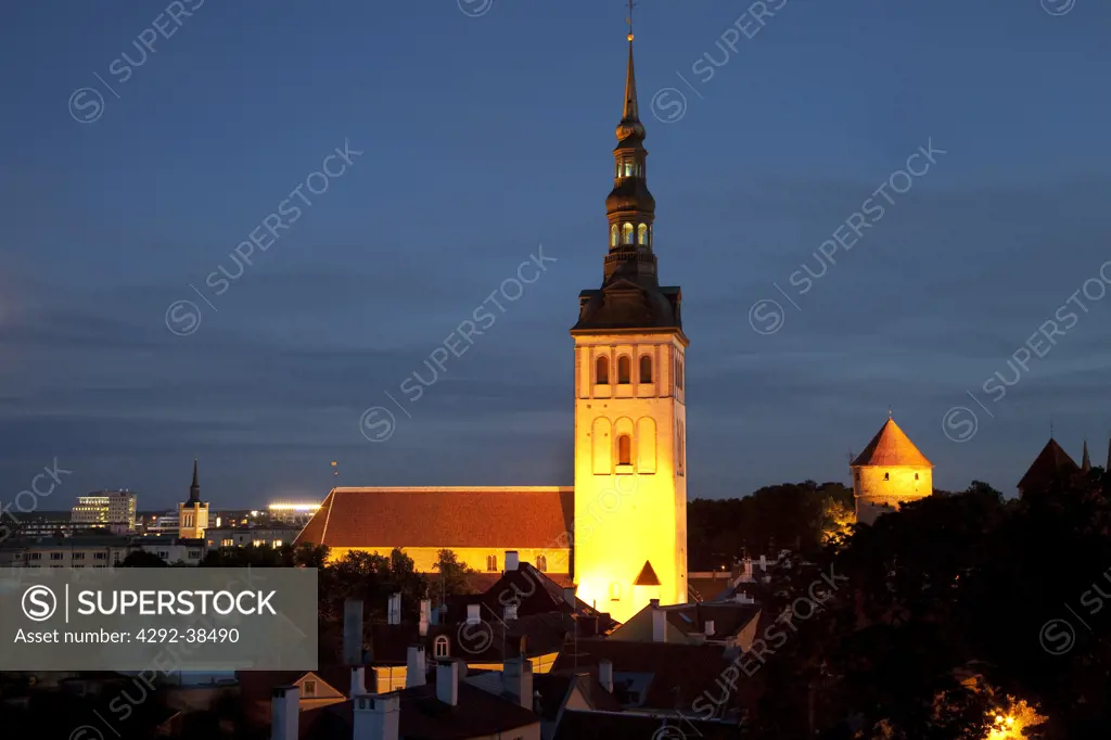 Estonia, Tallin, overview of the Old Town