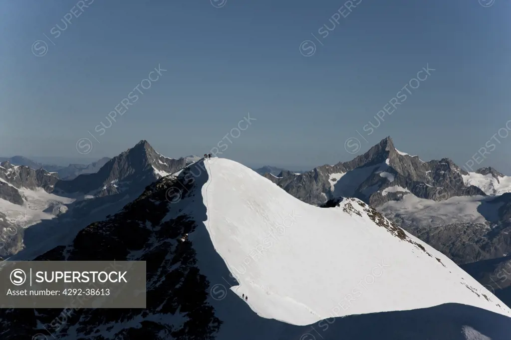 Italy,Piedmont, Monte Rosa, Castore peak