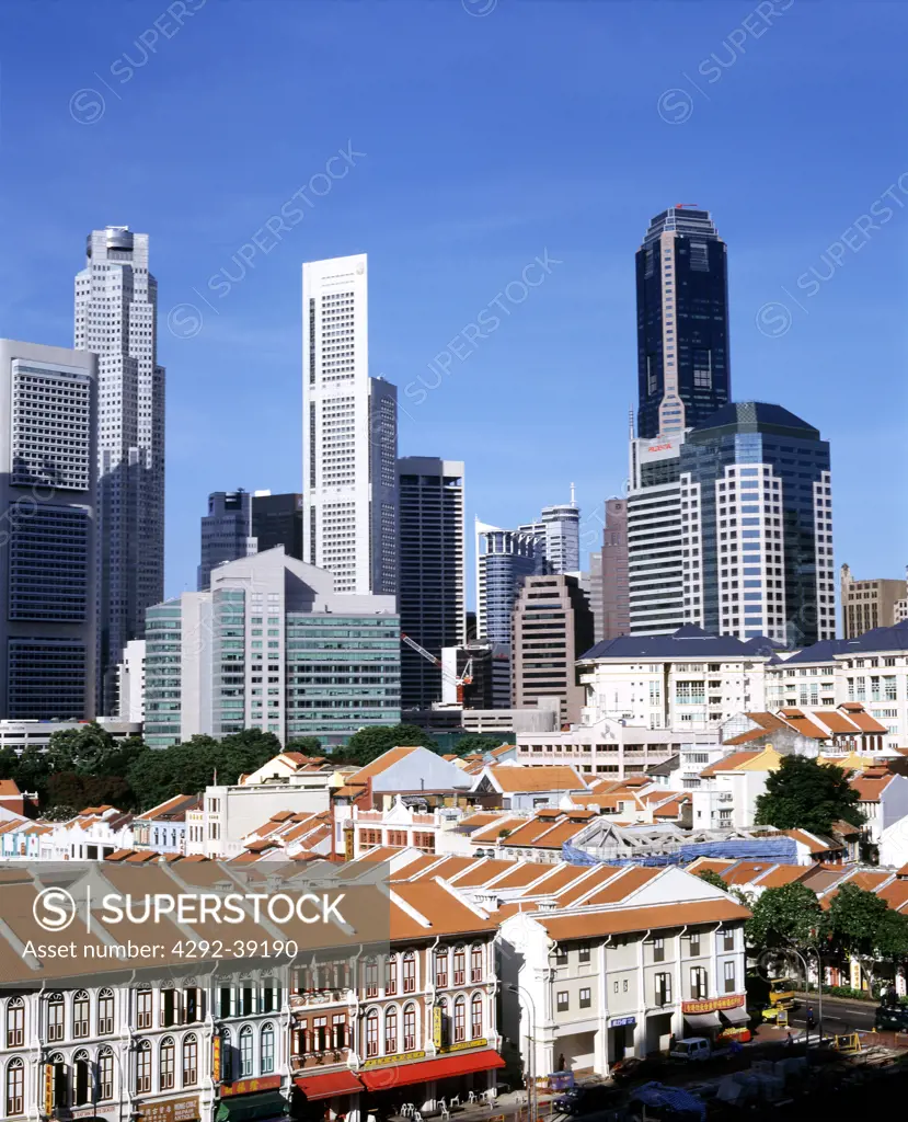 Business district and chinatown,Singapore.
