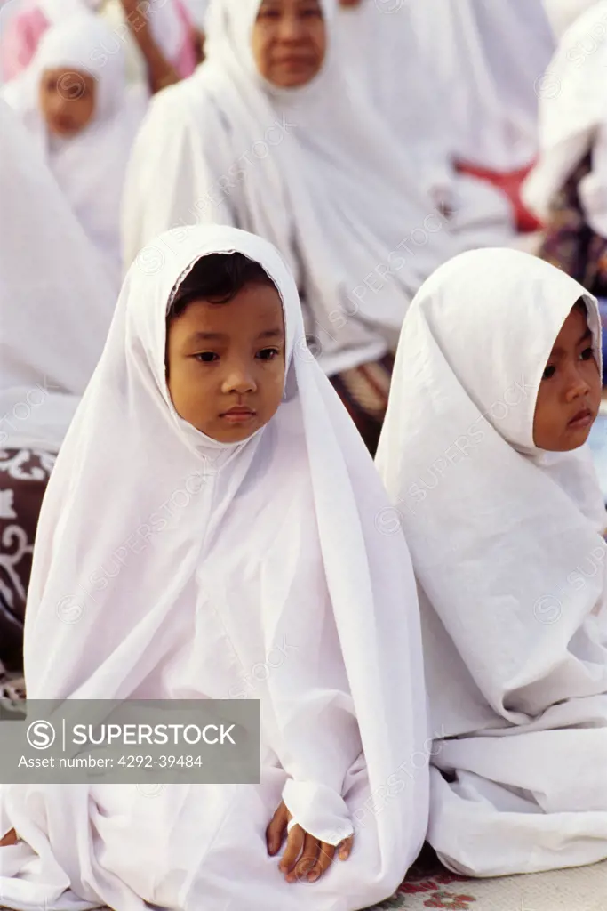 Muslim girls. Java, Indonesia.