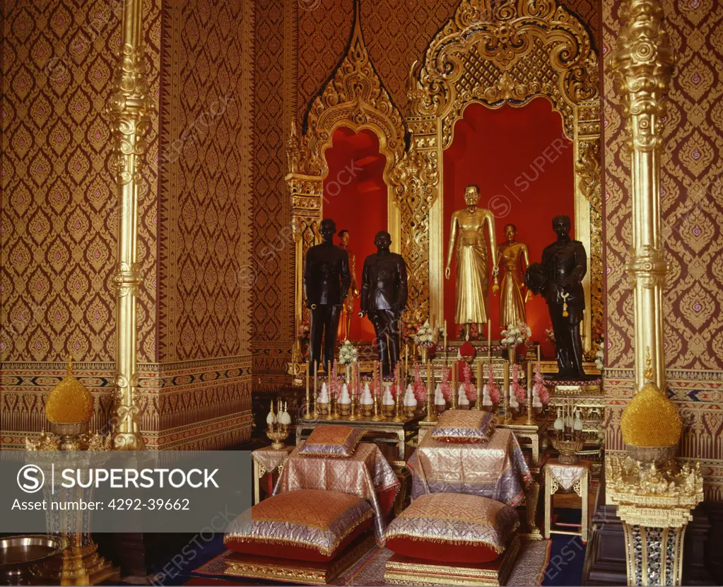 The Pantheon, containing the images of the Kings of Thailand. Bangkok,Thailand.