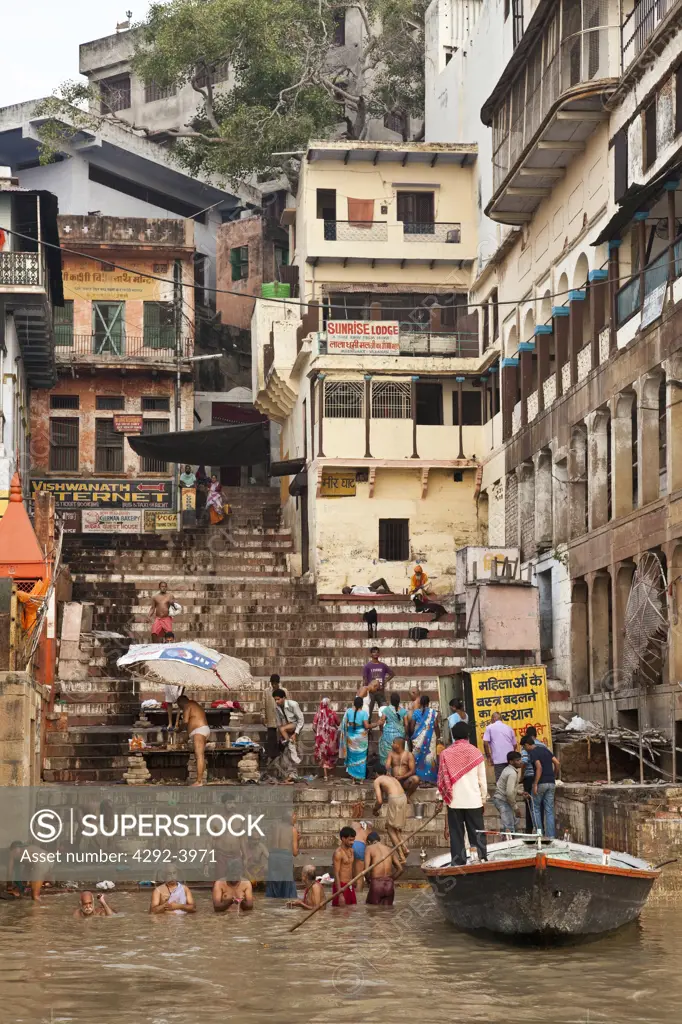 India, Varanasi, Ganges Ghats