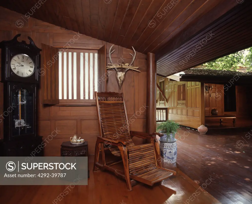 Veranda of a classic thai houseThailand.