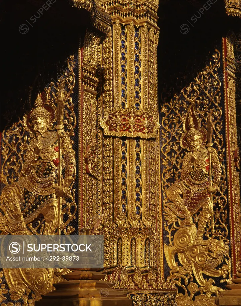 Doorway of Wat Rajabopit. Bangkok, Thailand