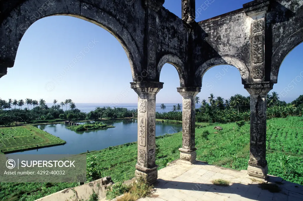 Ruins of the old pleasure gardens of the king of Karangasem at Ujung.Bali, Indonesia.