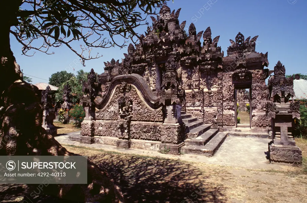 Pura Beji temple,Sangsit, an exemple of the northern style of architecture. Singaraja,Bali, Indonesia.