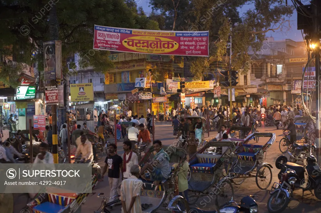 India, Varanasi, Rickshaw