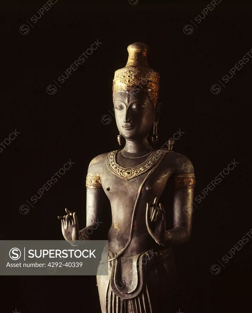 Bronze image os Shiva, Sukhotai period, Bangkok National Museum,Thailand.