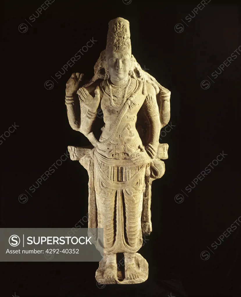 Vishnu from Takua Pa (7th century), Nakorn Si Thammarat national Museum,Thailand