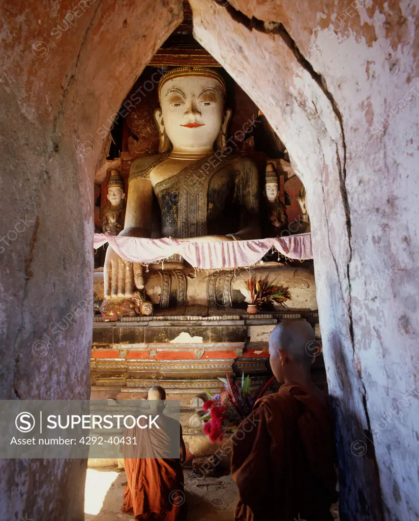 Burma, Inle lake, ancient Shan Monastery