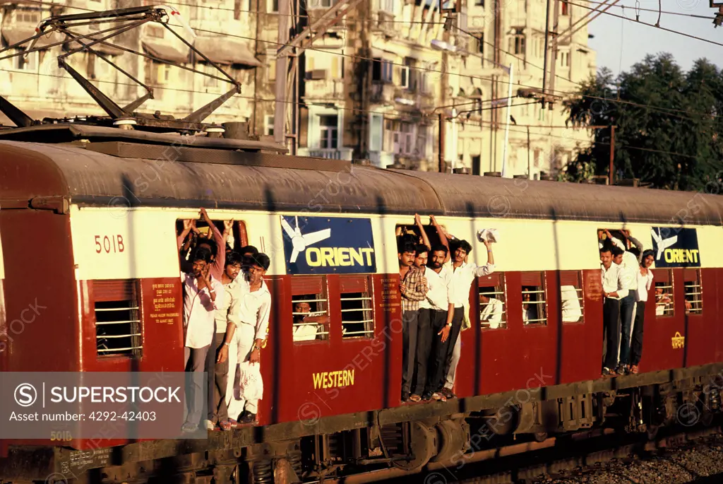 Commuters in Mumbai, Maharashtra, India