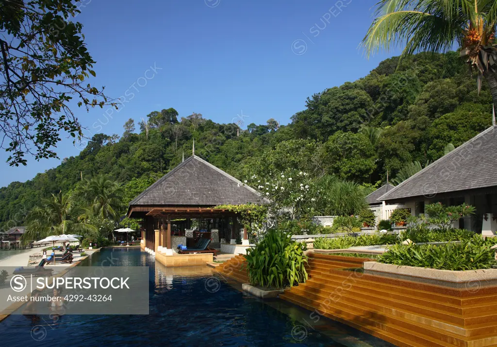 Pool at Pangkor Laut Resort in Pangkor Laut, Lumut, Malaysia