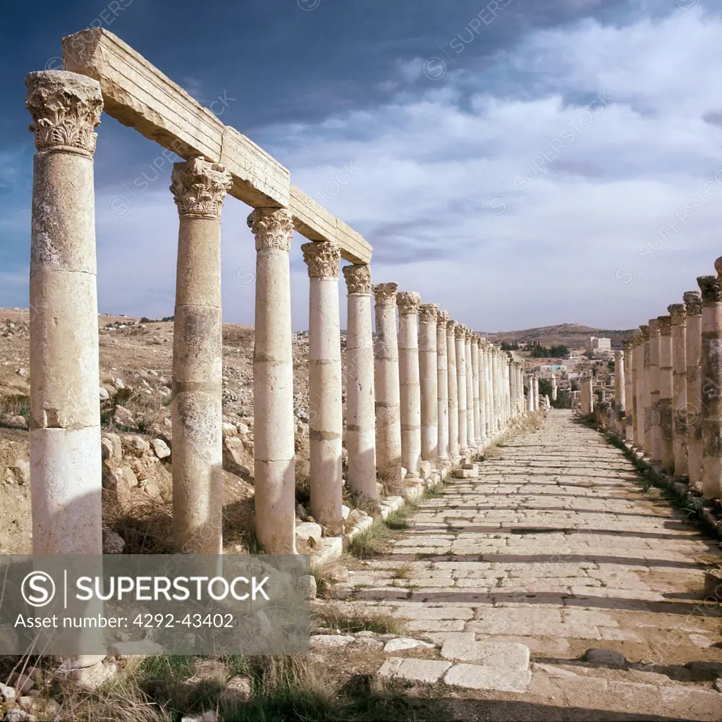 Ruins of the roman city of Gerasa.Syria
